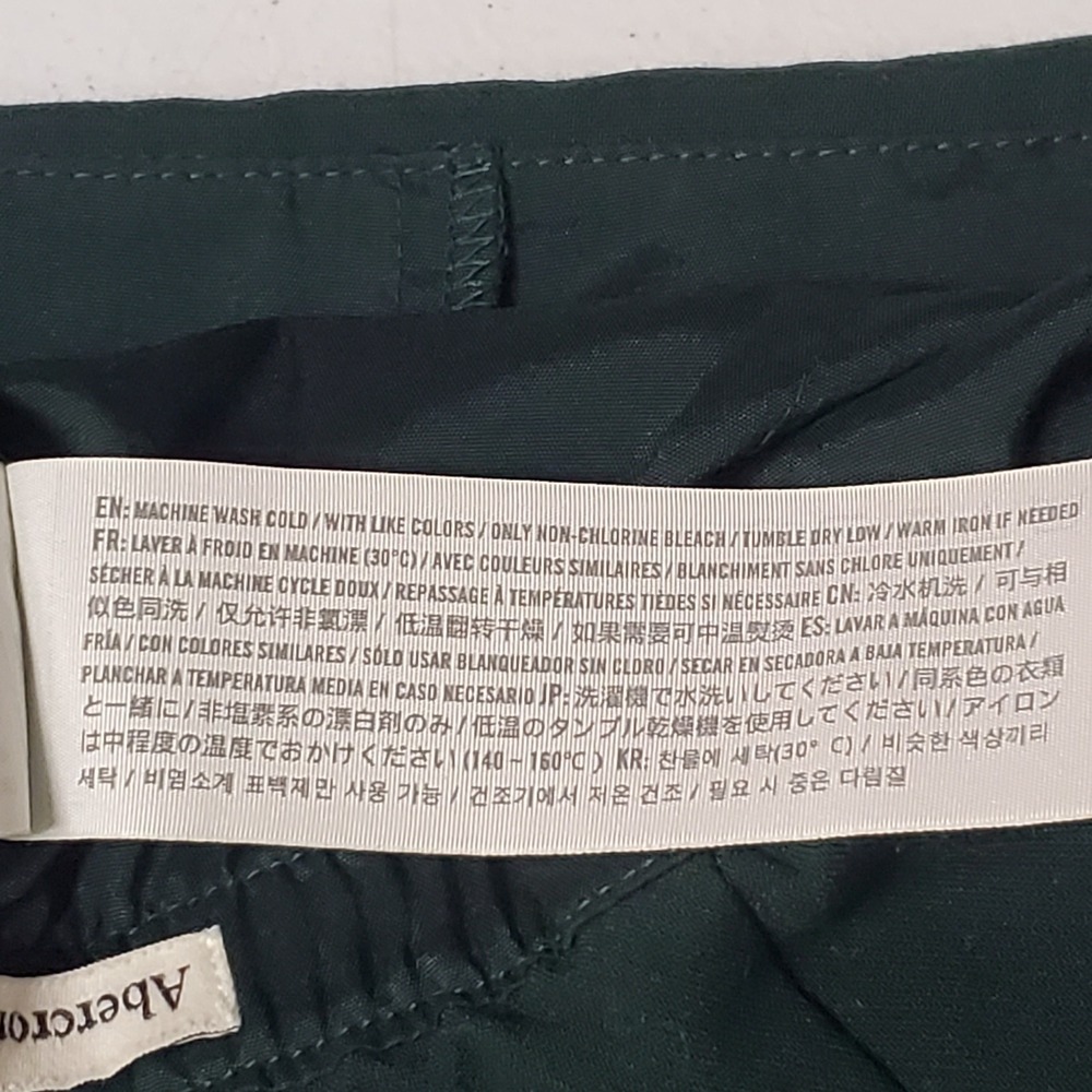 Abercrombie & Fitch Womens Academia Preppy Mini Skort Size S Green University - Picture 6 of 11